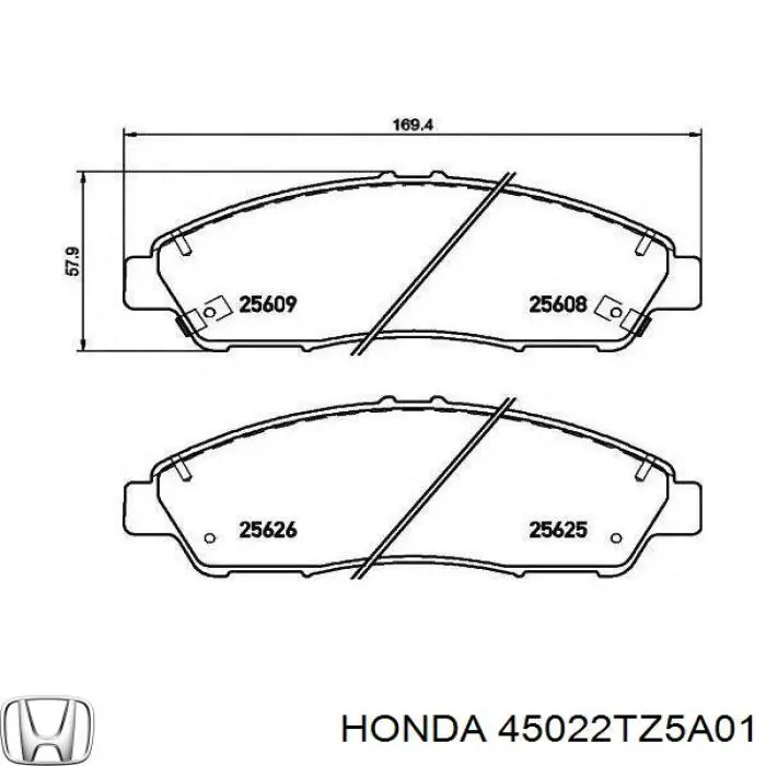 Sapatas do freio dianteiras de disco Honda 45022TZ5A01 preço, a partir de 44,82 USD