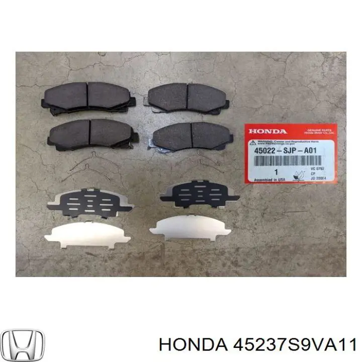 Compre 45237S9VA11 Honda Sapatas do freio dianteiras de disco