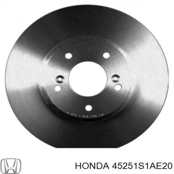 Disco do freio dianteiro 45251S1AE20 Honda
