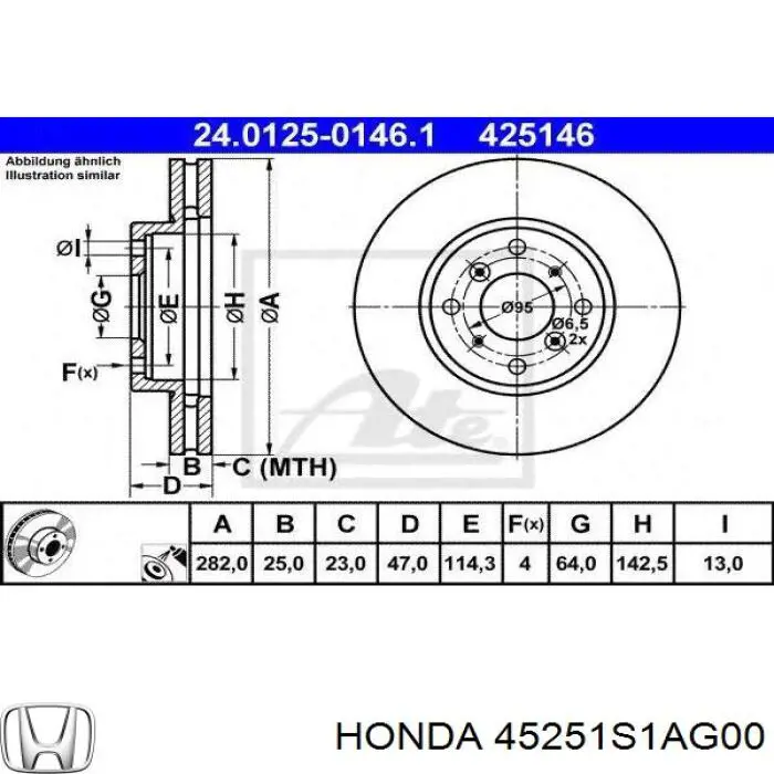 Compre 45251S1AG00 Honda Disco do freio dianteiro