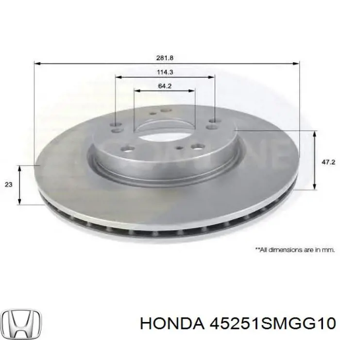 Compre 45251SMGG10 Honda Disco do freio dianteiro