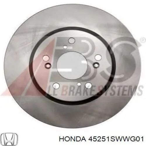 Disco do freio dianteiro Honda 45251SWWG01 preço, a partir de 62,36 USD