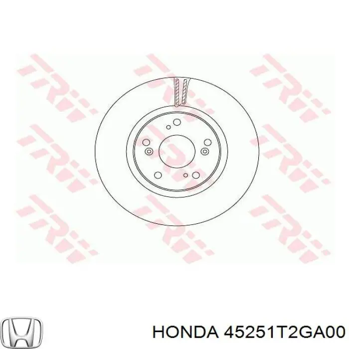 Compre 45251T2GA00 Honda Disco do freio dianteiro