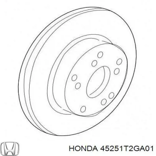 45251T2GA01 Honda Disco do freio dianteiro