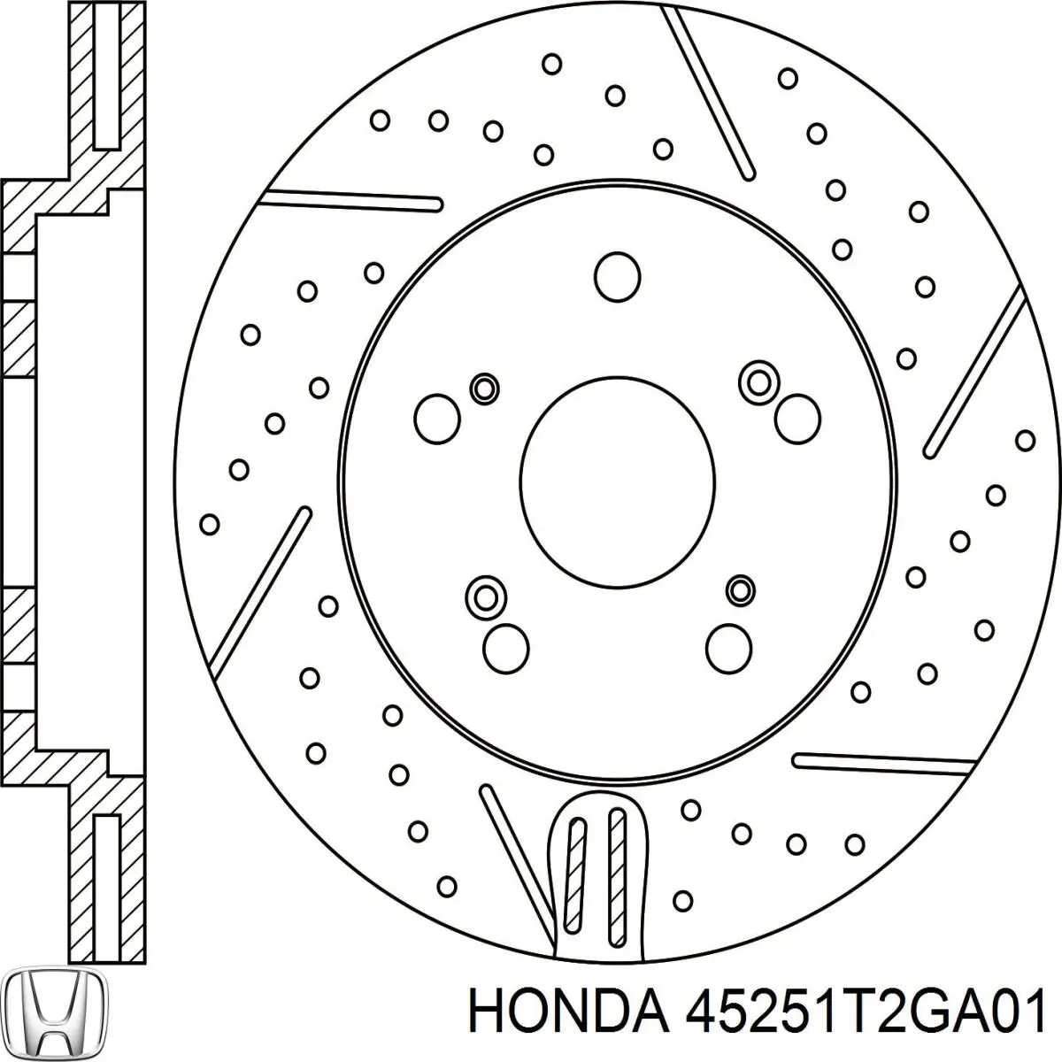 Disco do freio dianteiro Honda 45251T2GA01 preço, a partir de 53,32 USD