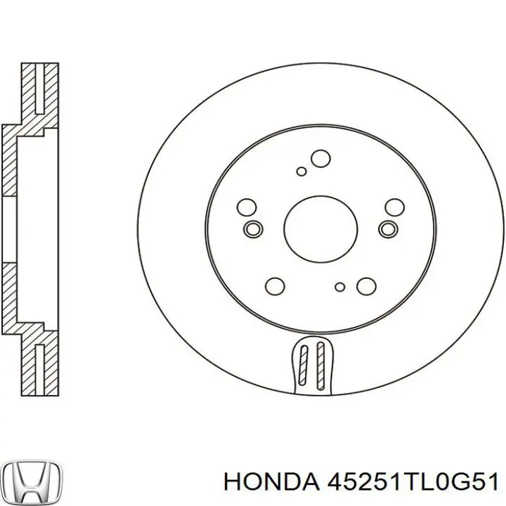Compre 45251TL0G51 Honda Disco do freio dianteiro