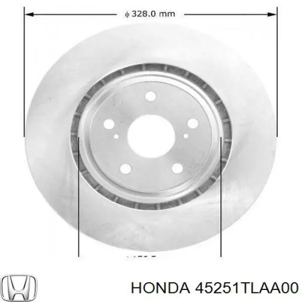 45251TLAA00 Honda Disco do freio dianteiro