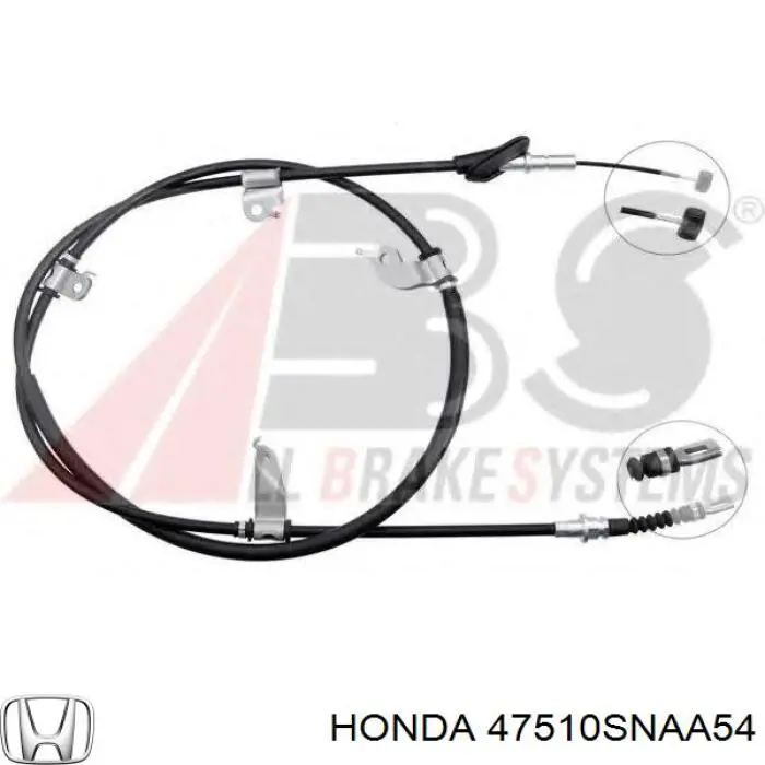 Cabo do freio de estacionamento traseiro direito Honda 47510SNAA54 preço, a partir de 35,91 USD
