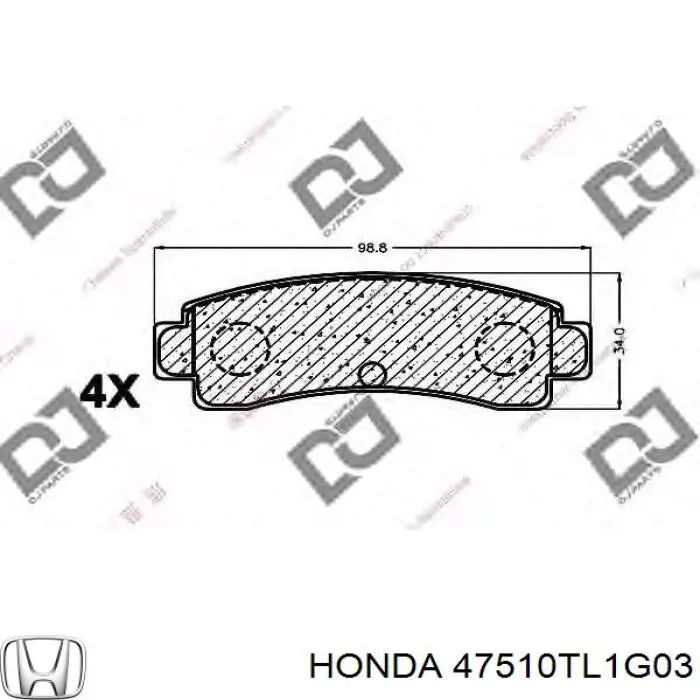 Compre 47510TL1G03 Honda Cabo do freio de estacionamento traseiro direito