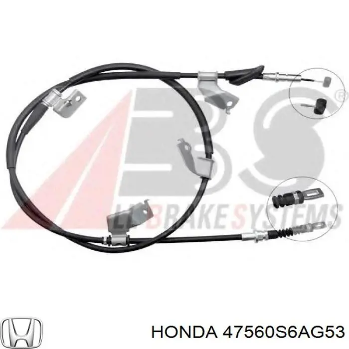 Cabo do freio de estacionamento traseiro esquerdo Honda 47560S6AG53 preço, a partir de 27,91 USD