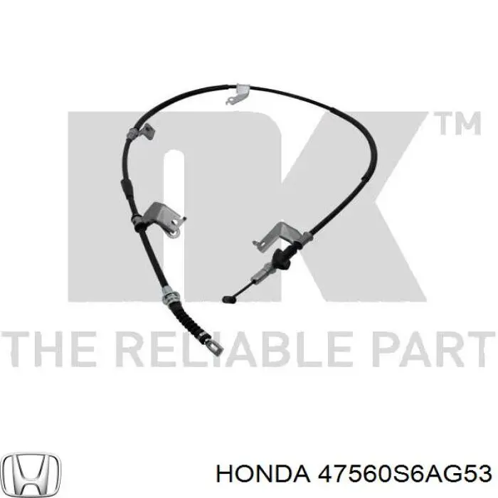 Compre 47560S6AG53 Honda Cabo do freio de estacionamento traseiro esquerdo