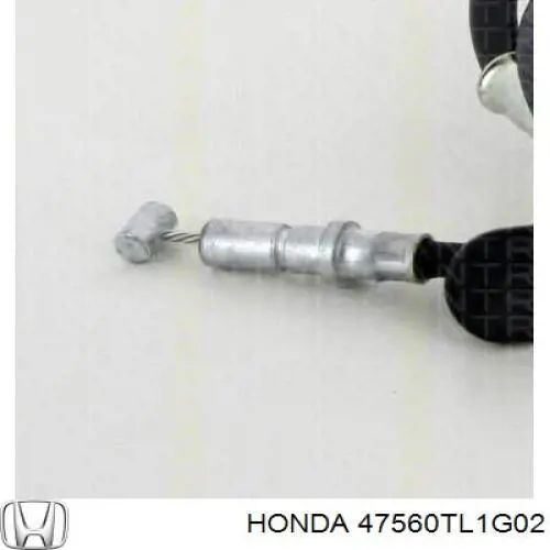 47560TL1G02 Honda Cabo do freio de estacionamento traseiro esquerdo