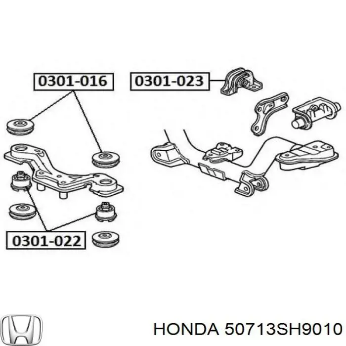 Bloco silencioso dianteiro superior de travessa de fixação de redutor traseiro Honda 50713SH9010 preço, a partir de 8,25 USD