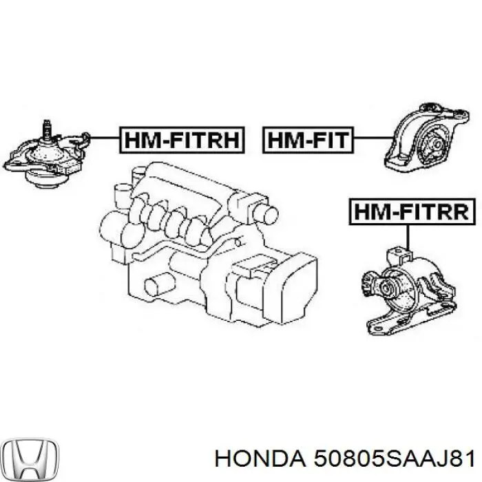 Coxim de transmissão (suporte da caixa de mudança) Honda 50805SAAJ81 preço, a partir de 30,95 USD