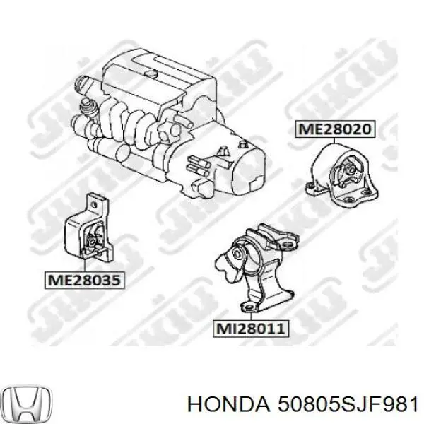 Coxim (suporte) esquerdo de motor Honda 50805SJF981 preço, a partir de 38,88 USD