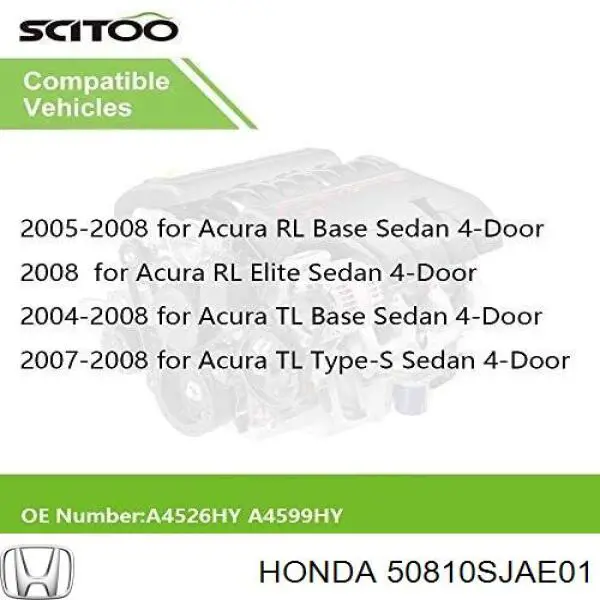 Compre 50810SJAE01 Honda Coxim (suporte) traseiro de motor