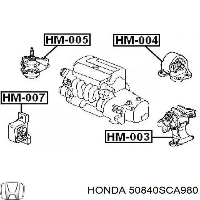 Coxim (suporte) dianteiro de motor Honda 50840SCA980 preço, a partir de 27,77 USD