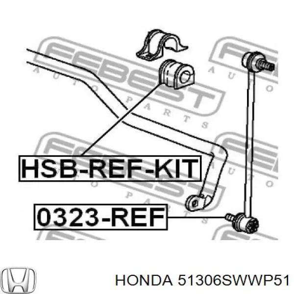 Bucha direita de estabilizador dianteiro Honda 51306SWWP51 preço, a partir de 11,47 USD