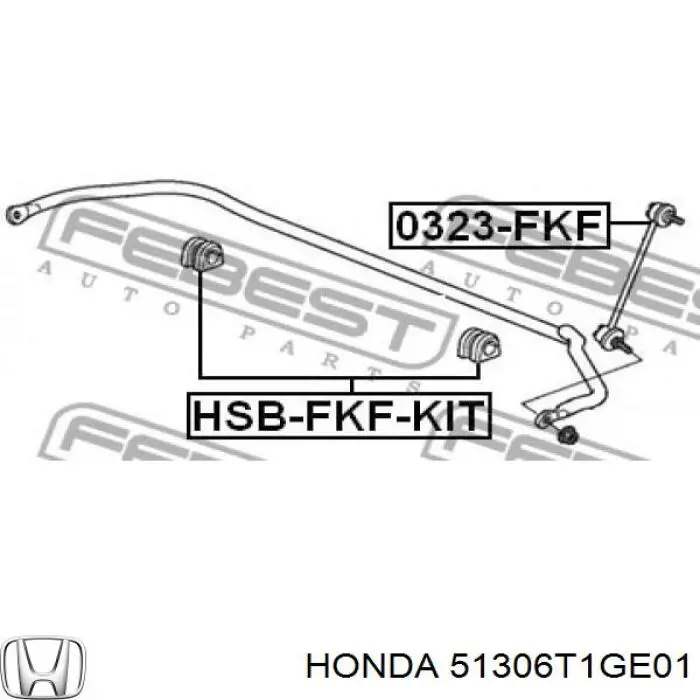 51306T1GE01 Honda Bucha direita de estabilizador dianteiro