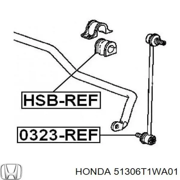 Bucha de estabilizador dianteiro Honda 51306T1WA01 preço, a partir de 5,99 USD