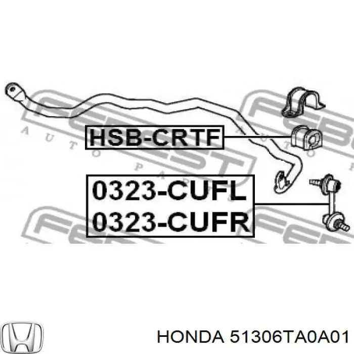 Compre 51306TA0A01 Honda Bucha de estabilizador dianteiro