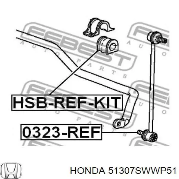 Bucha esquerda de estabilizador dianteiro Honda 51307SWWP51 preço, a partir de 7,16 USD