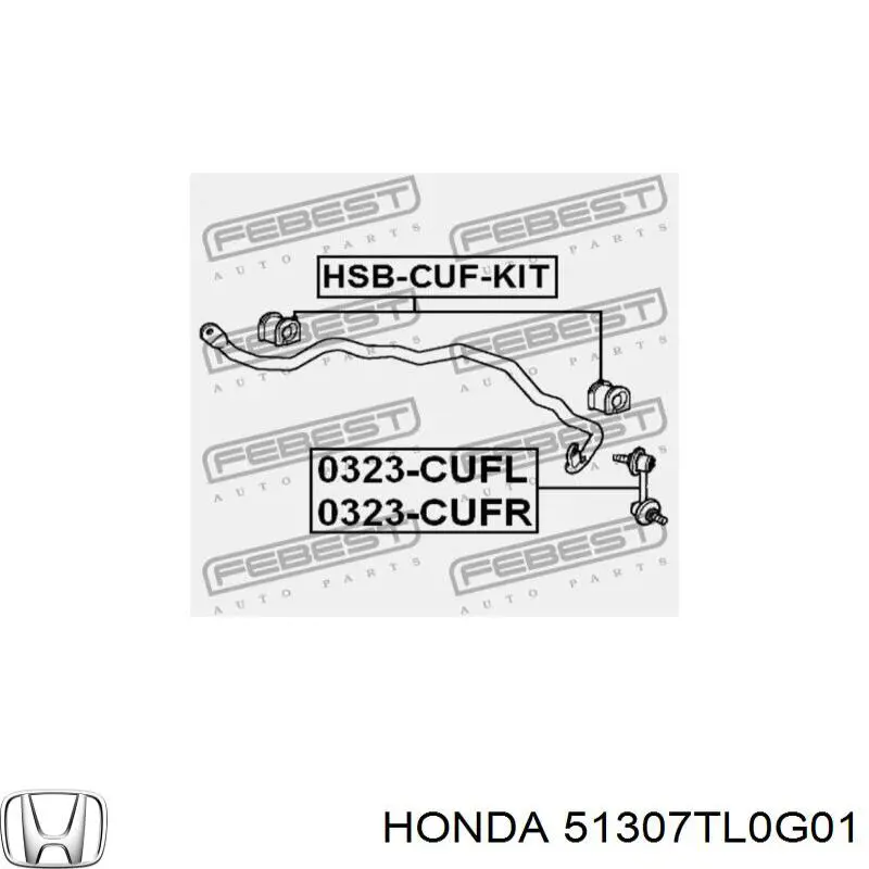 51307TL0G01 Honda Bucha de estabilizador dianteiro