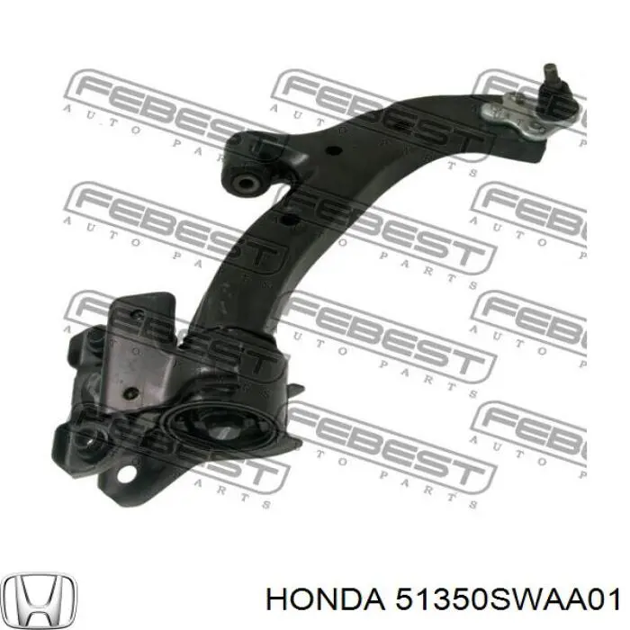 Compre 51350SWAA01 Honda Braço oscilante inferior direito de suspensão dianteira