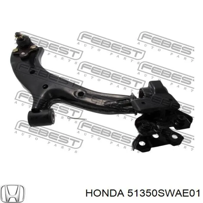 Compre 51350SWAE01 Honda Braço oscilante inferior direito de suspensão dianteira