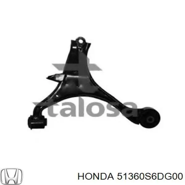 Braço oscilante inferior esquerdo de suspensão dianteira Honda 51360S6DG00 preço, a partir de 73,39 USD