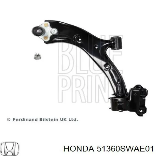 Compre 51360SWAE01 Honda Braço oscilante inferior esquerdo de suspensão dianteira