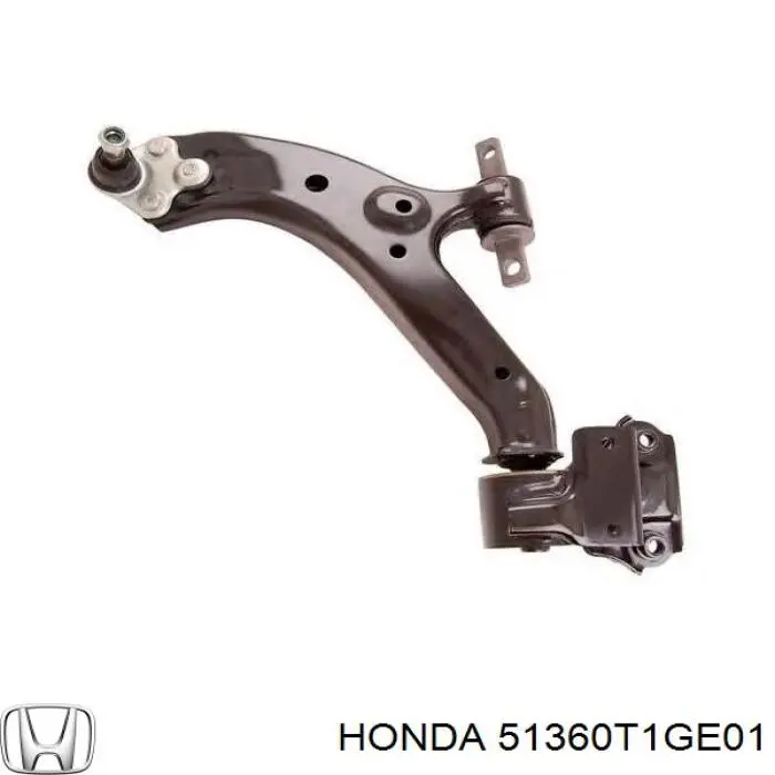 Braço oscilante inferior esquerdo de suspensão dianteira 51360T1GE01 Honda