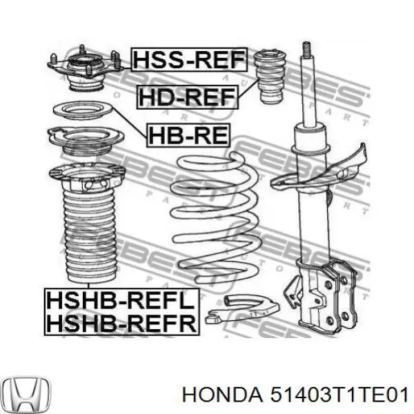 51403T1TE01 Honda Bota de proteção de amortecedor dianteiro