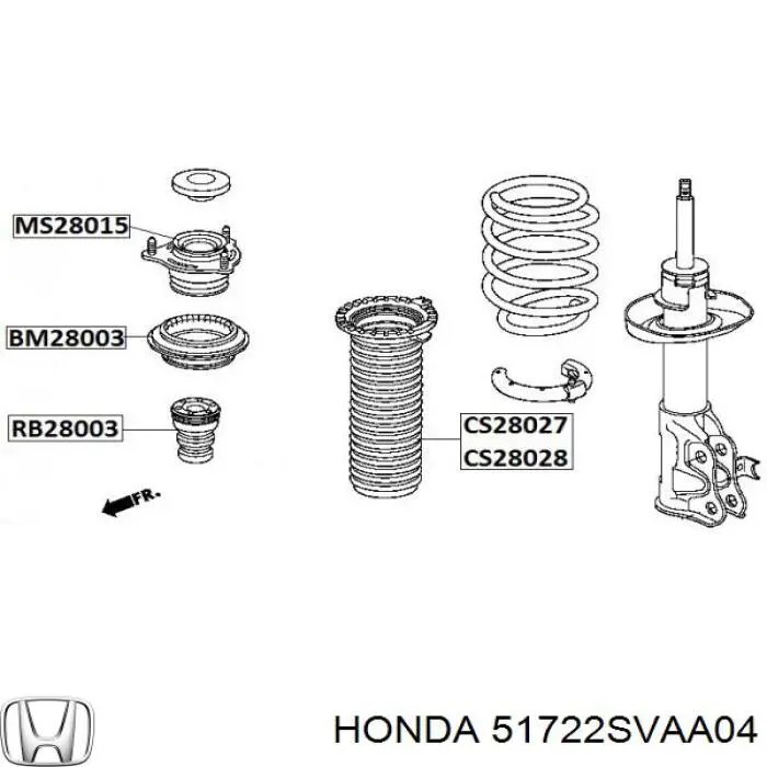 Pára-choque (grade de proteção) de amortecedor dianteiro Honda 51722SVAA04 preço, a partir de 11,66 USD