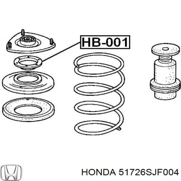 Rolamento de suporte do amortecedor dianteiro Honda 51726SJF004 preço, a partir de 10,63 USD