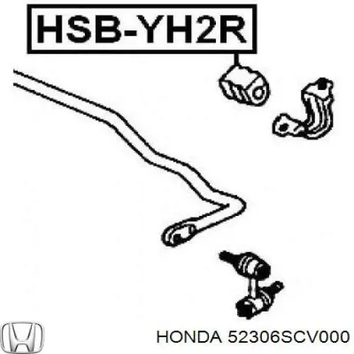 52306SCV000 Honda Bucha de estabilizador traseiro