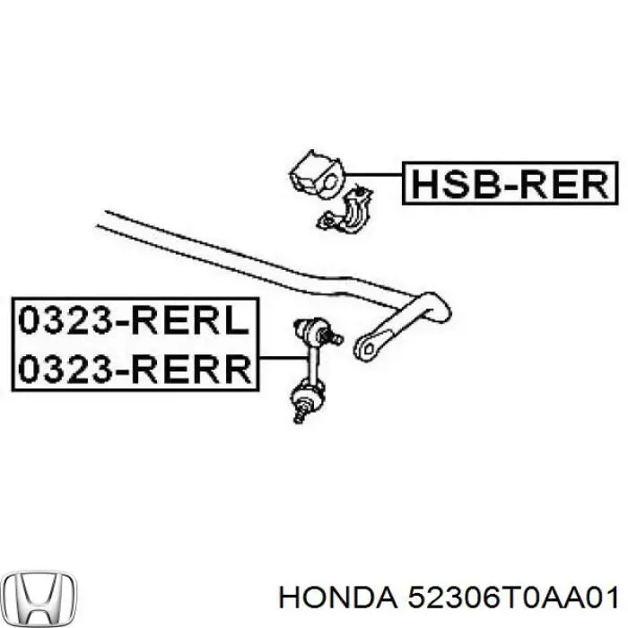 Compre 52306T0AA01 Honda Bucha de estabilizador traseiro