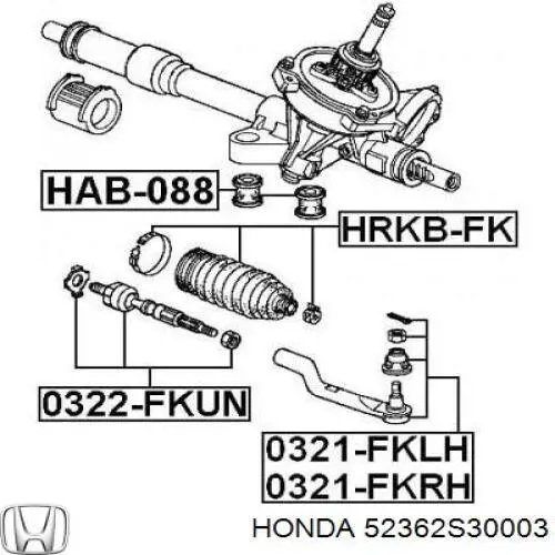 Compre 52362S30003 Honda Bota de proteção da ponta de direção
