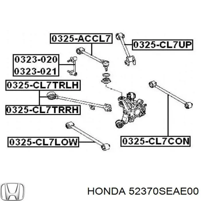 Compre 52370SEAE00 Honda Barra longitudinal de suspensão traseira direita