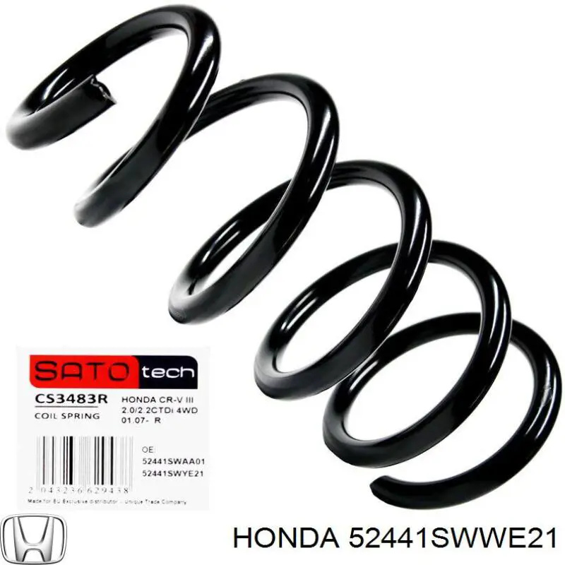 Mola traseira Honda 52441SWWE21 preço, a partir de 338,33 USD