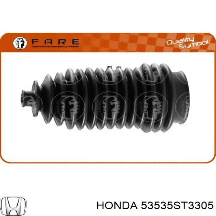 Compre 53535ST3305 Honda Bota de proteção do mecanismo de direção (de cremalheira)