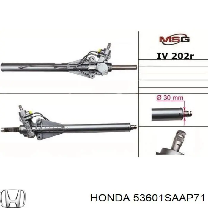 Compre 53601SAAG52 Honda Cremalheira da direção