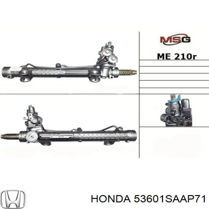 53601SAAG52 Honda Cremalheira da direção