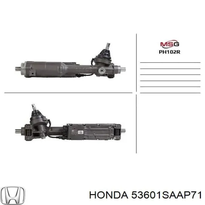 Cremalheira da direção 53601SAAG52 Honda