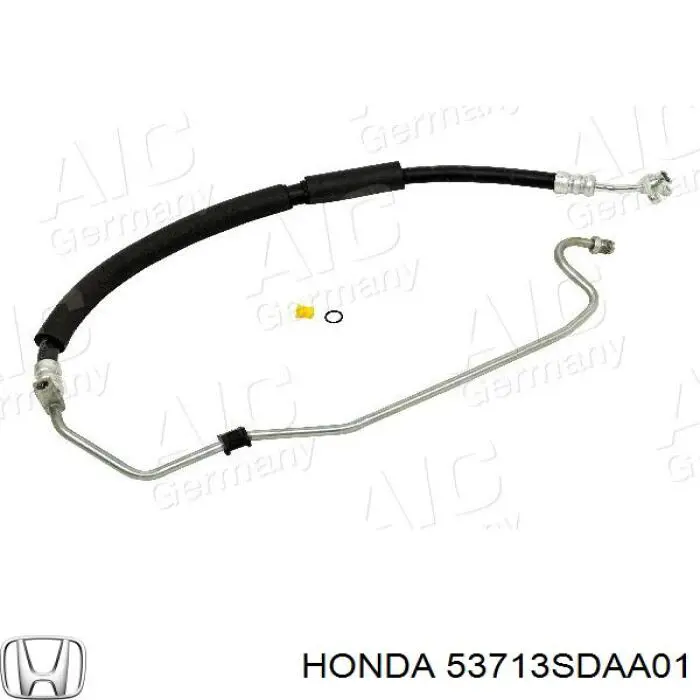 Compre 53713SEA306 Honda Mangueira da Direção hidrâulica assistida de pressão alta desde a bomba até a régua (do mecanismo)