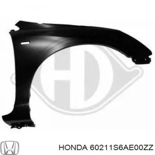 Pára-lama dianteiro direito Honda 60211S6AE00ZZ preço, a partir de 50,51 USD