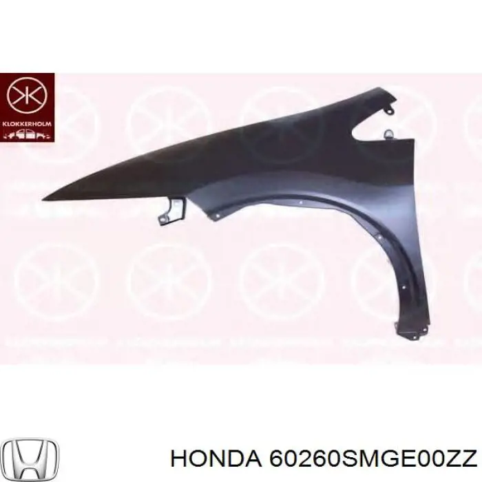 60260SMGE00ZZ Honda Pára-lama dianteiro esquerdo