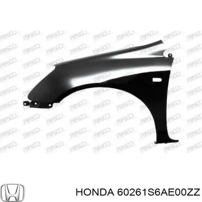 Pára-lama dianteiro esquerdo Honda 60261S6AE00ZZ preço, a partir de 104,58 USD