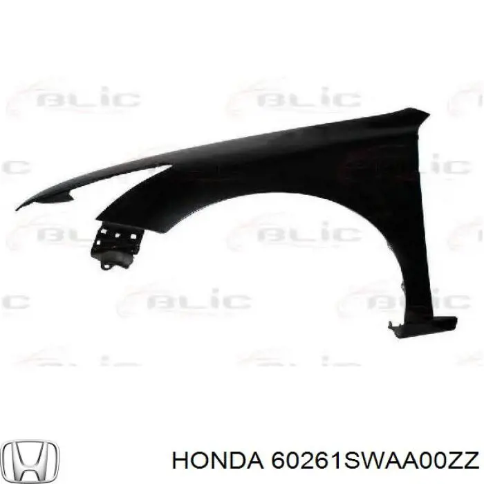 60261SWAA00ZZ Honda Pára-lama dianteiro esquerdo