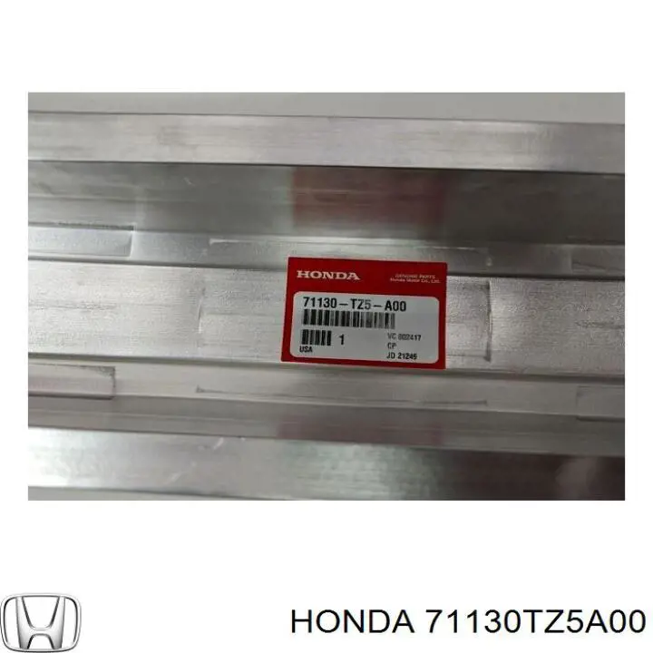 71130TZ5A00 Honda Reforçador do pára-choque dianteiro